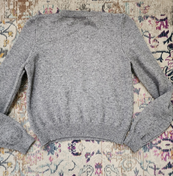 Forever 21, Women's Gray & Silver Sequin Long Sleeve Pullover Sweater, sz LG - Picture 3 of 13